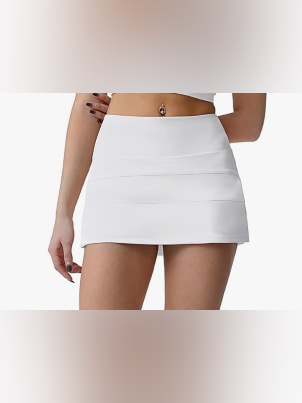 NWT Husnainna High Waisted Pleated Tennis Skirt with Pockets,  Built-in Shorts